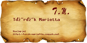Török Marietta névjegykártya