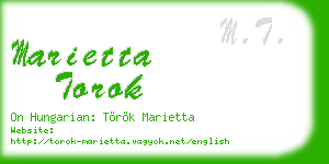 marietta torok business card
